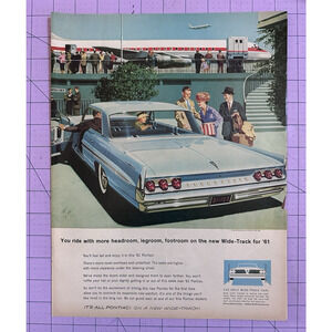 1961 Pontiac Bonneville Vista Sedan Vintage Print Ad